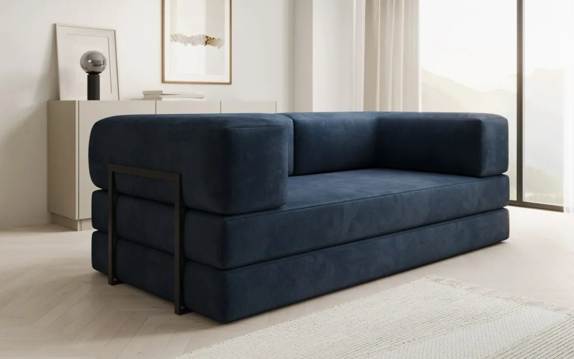 Designer Sofa Lazy 3 Sitzer in Samt