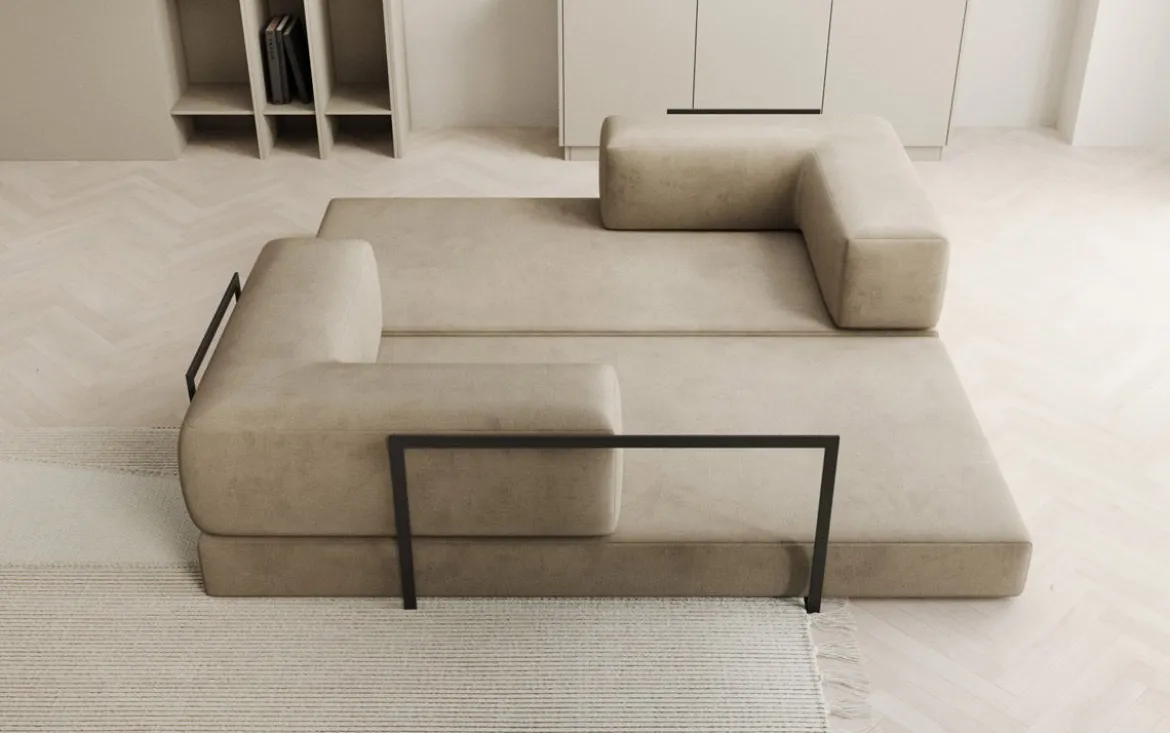 Designer Sofa Lazy 3 Sitzer in Samt