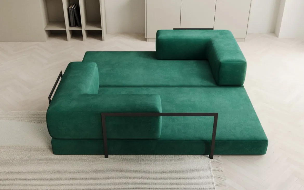 Designer Sofa Lazy 3 Sitzer in Samt
