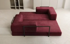 Designer Sofa Lazy 3 Sitzer in Samt