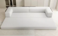Designer Sofa Lazy 3 Sitzer XXL in Bouclé