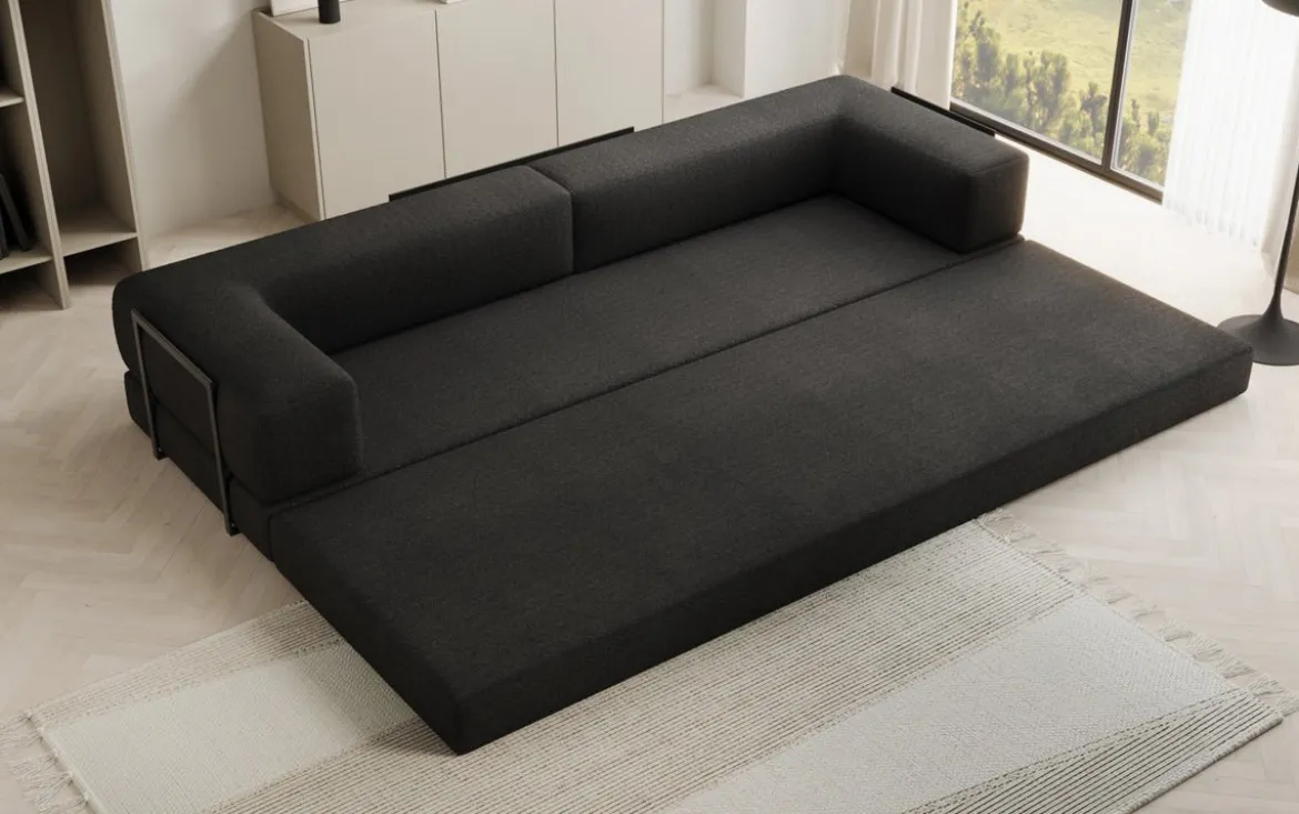 Designer Sofa Lazy 3 Sitzer XXL in Bouclé