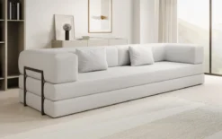 Designer Sofa Lazy 3 Sitzer XXL in Bouclé