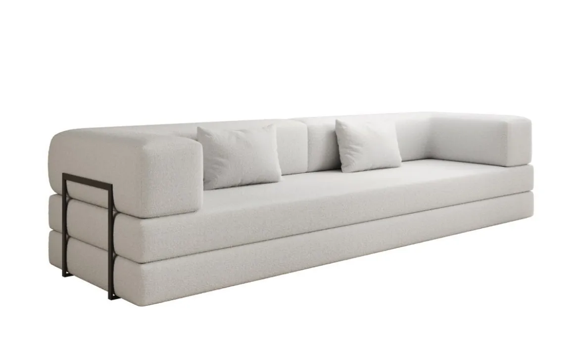 Designer Sofa Lazy 3 Sitzer XXL in Bouclé