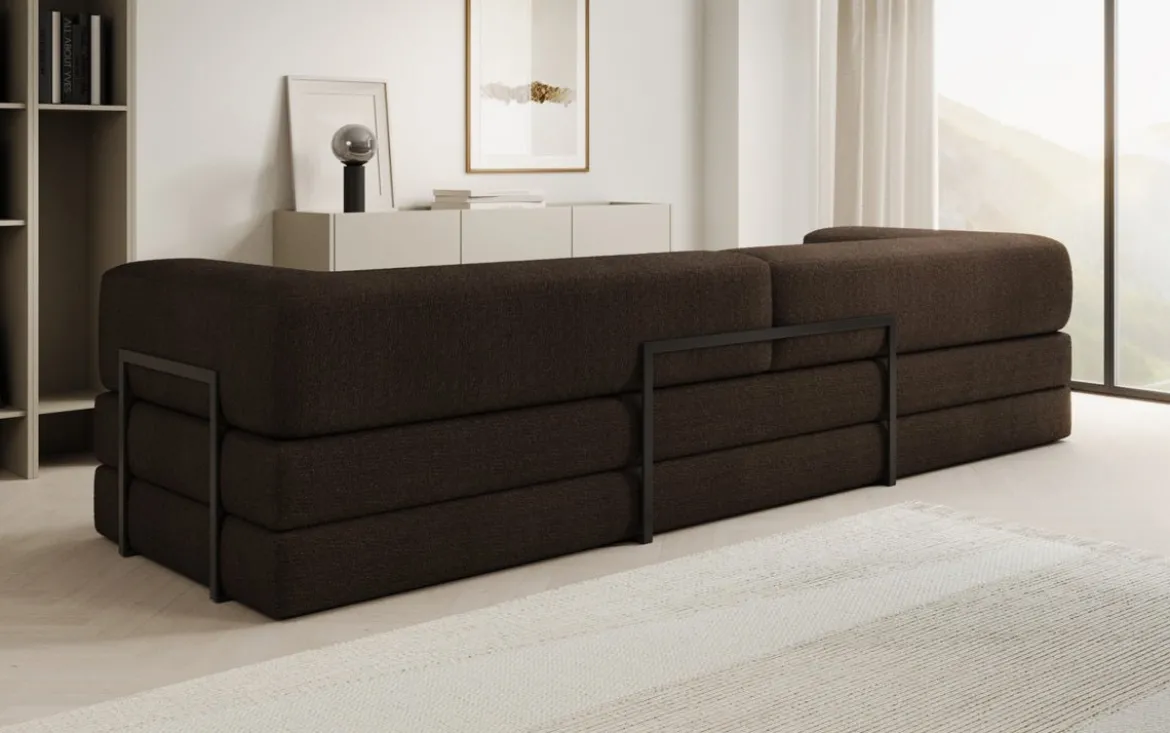 Designer Sofa Lazy 3 Sitzer XXL in Bouclé