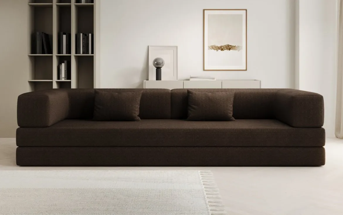 Designer Sofa Lazy 3 Sitzer XXL in Bouclé