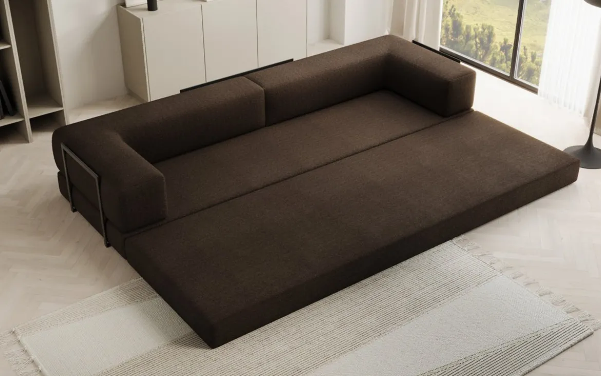 Designer Sofa Lazy 3 Sitzer XXL in Bouclé