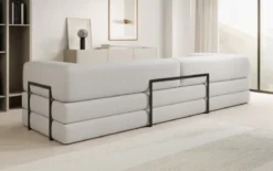 Designer Sofa Lazy 3 Sitzer XXL in Bouclé