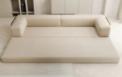Designer Sofa Lazy 3 Sitzer XXL in Bouclé