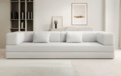 Designer Sofa Lazy 3 Sitzer XXL in Bouclé