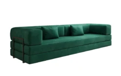 Designer Sofa Lazy 3 Sitzer XXL in Samt