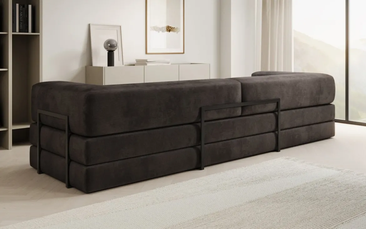 Designer Sofa Lazy 3 Sitzer XXL in Samt
