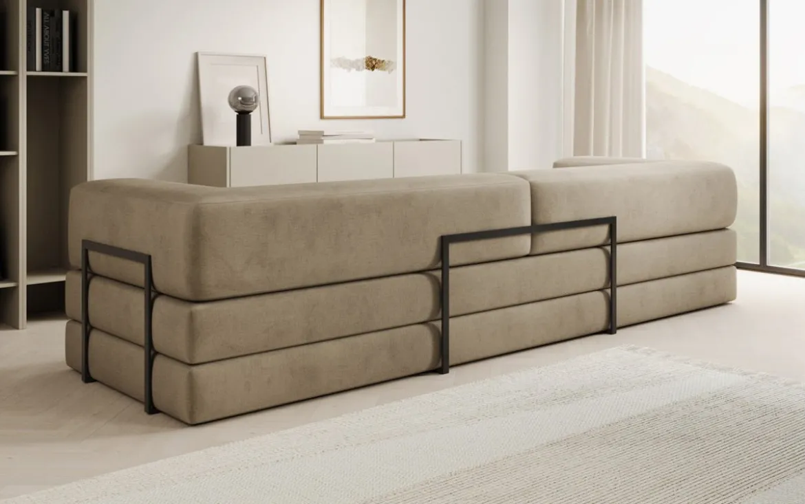 Designer Sofa Lazy 3 Sitzer XXL in Samt