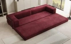 Designer Sofa Lazy 3 Sitzer XXL in Samt