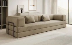 Designer Sofa Lazy 3 Sitzer XXL in Samt