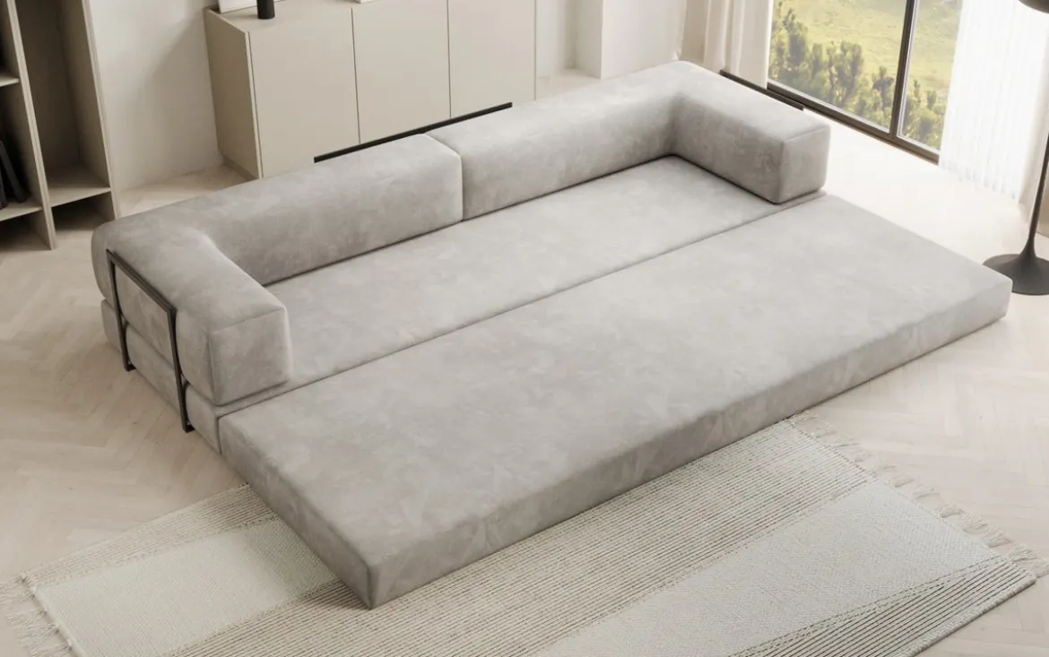 Designer Sofa Lazy 3 Sitzer XXL in Samt