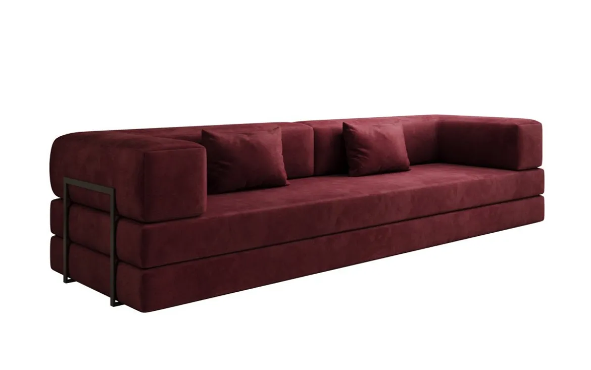 Designer Sofa Lazy 3 Sitzer XXL in Samt