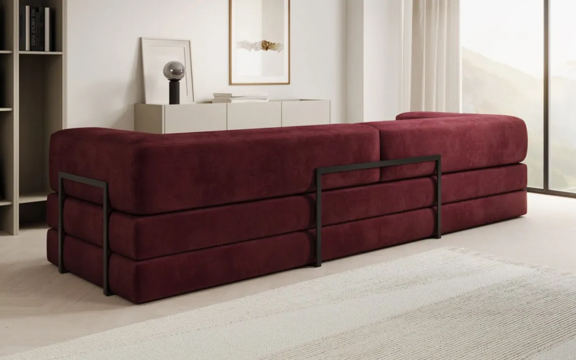 Designer Sofa Lazy 3 Sitzer XXL in Samt