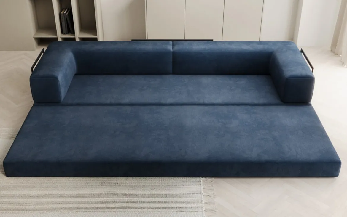 Designer Sofa Lazy 3 Sitzer XXL in Samt