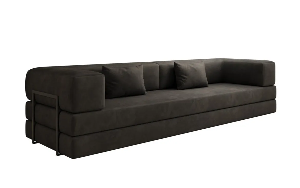 Designer Sofa Lazy 3 Sitzer XXL in Samt