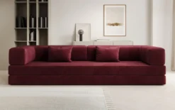 Designer Sofa Lazy 3 Sitzer XXL in Samt