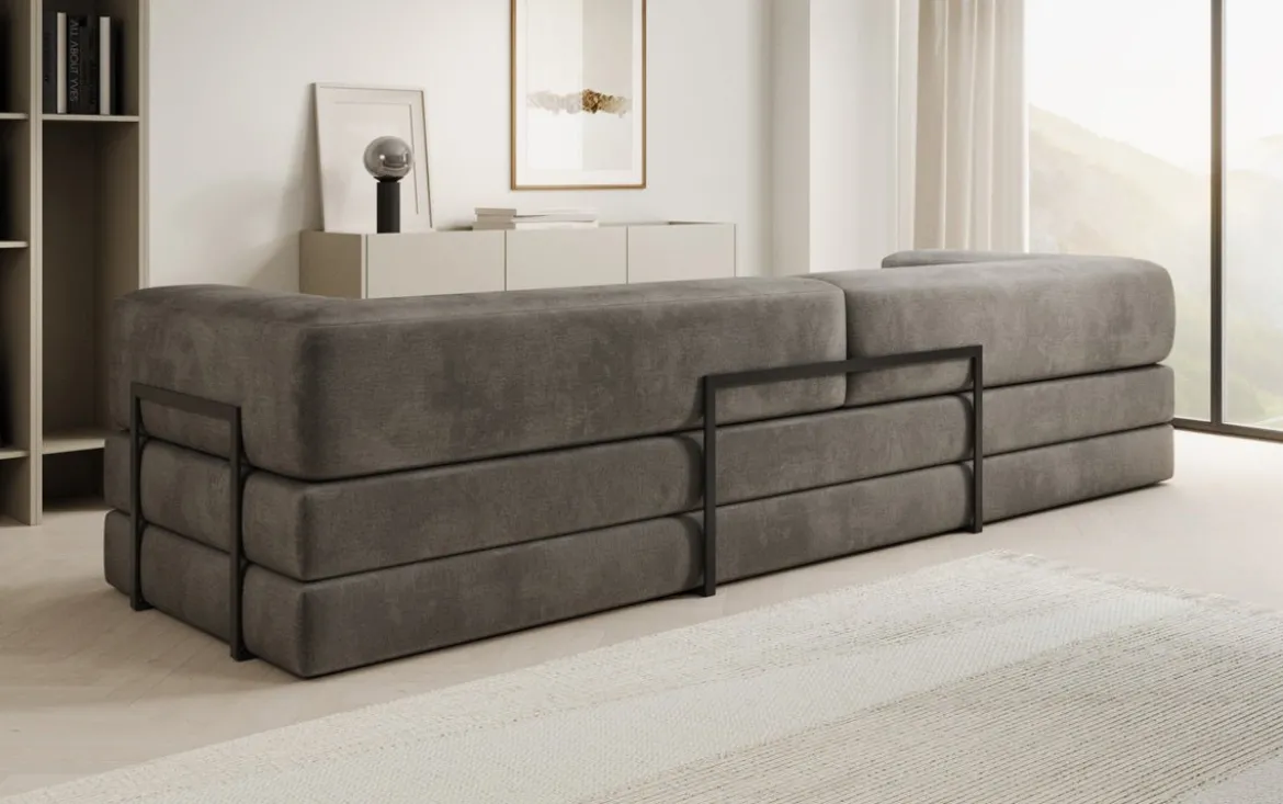 Designer Sofa Lazy 3 Sitzer XXL in Samt