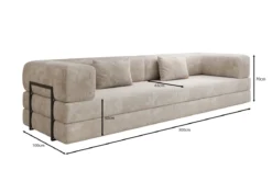 Designer Sofa Lazy 3 Sitzer XXL in Cord