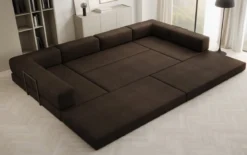 Designer Sofa Lazy U in Bouclé
