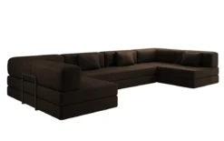 Designer Sofa Lazy U in Bouclé