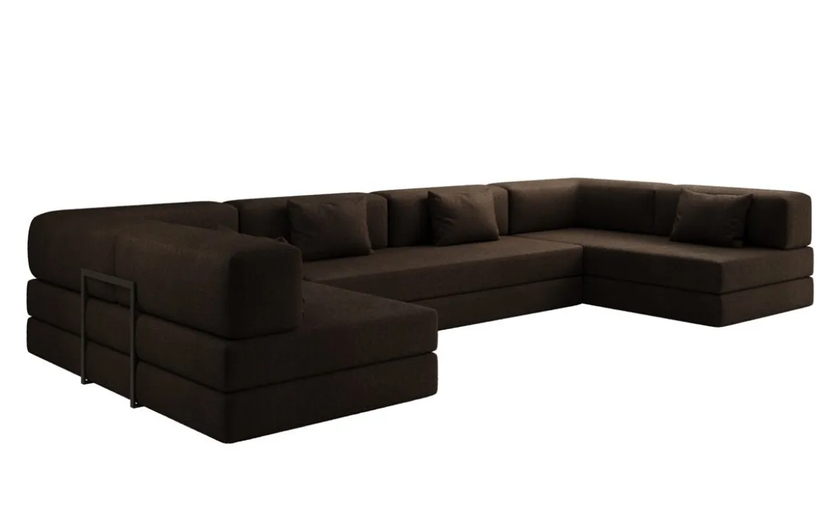 Designer Sofa Lazy U in Bouclé