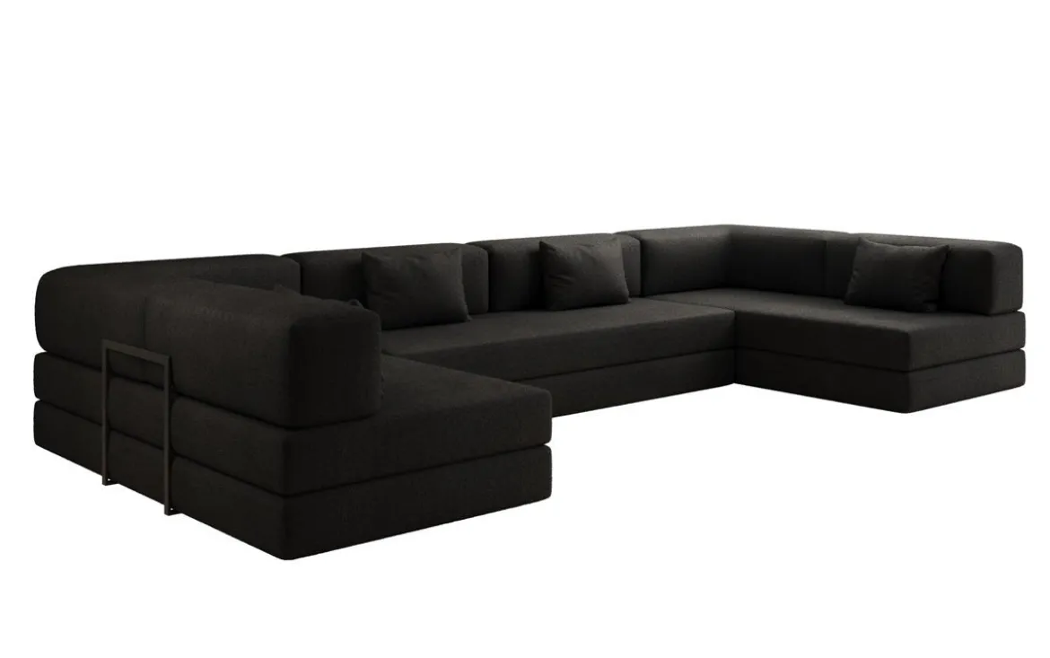 Designer Sofa Lazy U in Bouclé