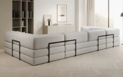 Designer Sofa Lazy U in Bouclé