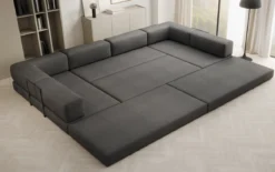 Designer Sofa Lazy U in Bouclé