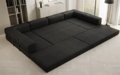 Designer Sofa Lazy U in Bouclé