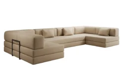 Designer Sofa Lazy U in Bouclé