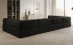 Designer Sofa Lazy U in Bouclé