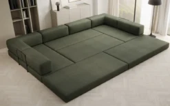 Designer Sofa Lazy U in Bouclé