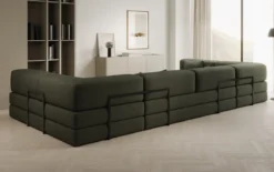 Designer Sofa Lazy U in Bouclé