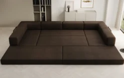 Designer Sofa Lazy U in Bouclé