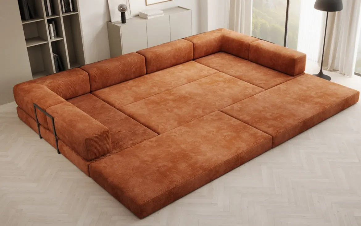 Designer Sofa Lazy U in Cord