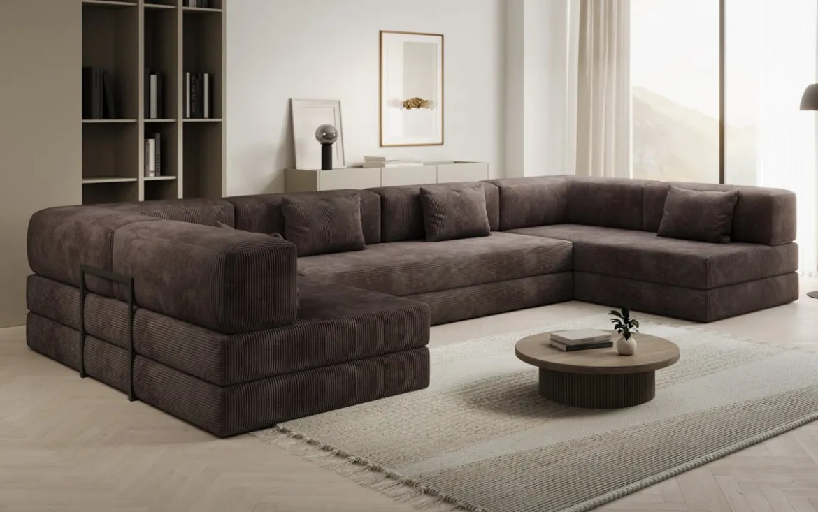 Designer Sofa Lazy U in Cord