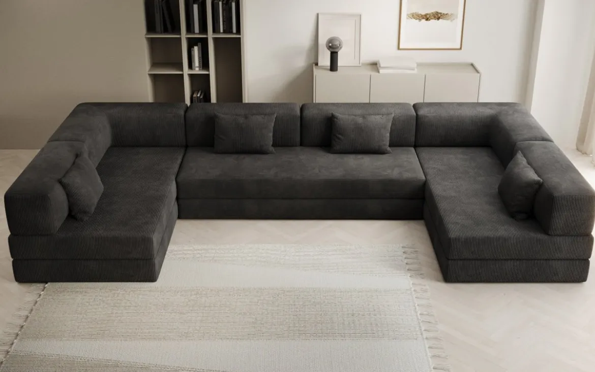 Designer Sofa Lazy U in Cord