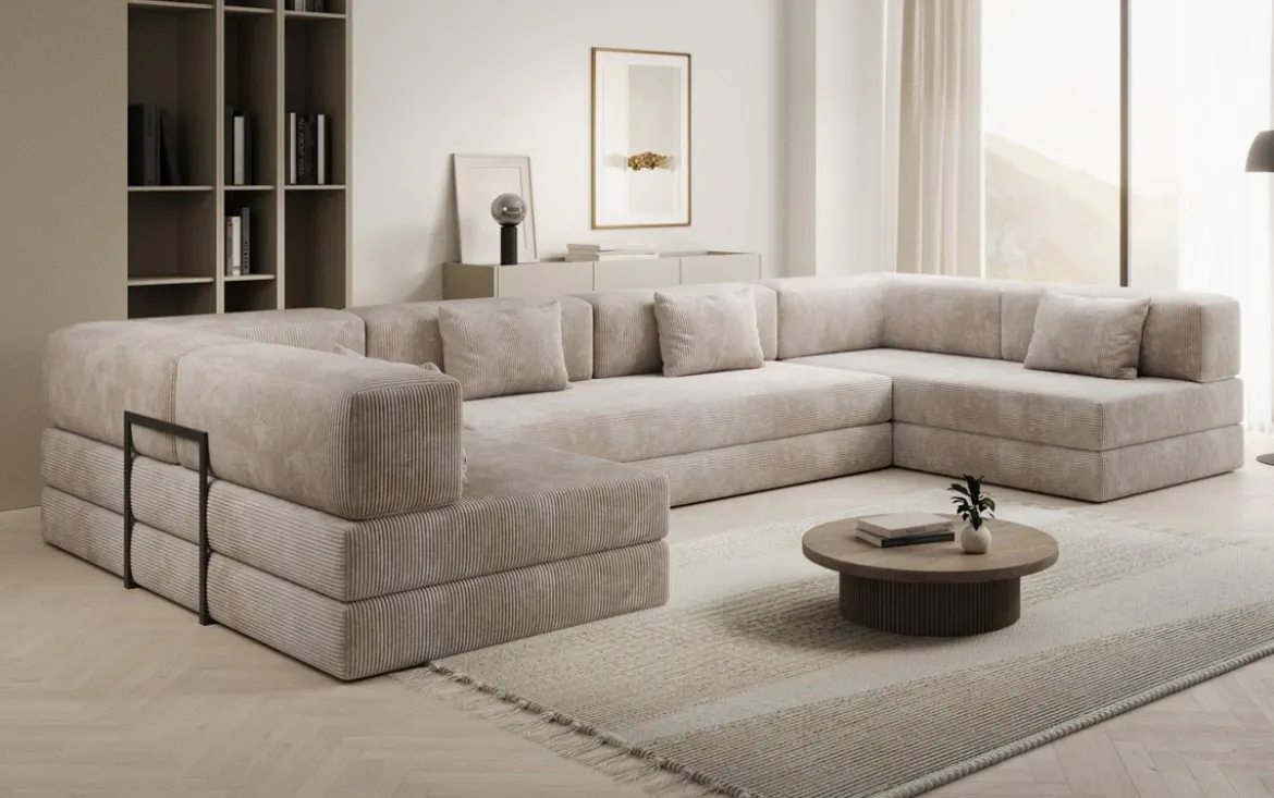 Designer Sofa Lazy U in Cord