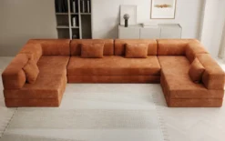 Designer Sofa Lazy U in Cord