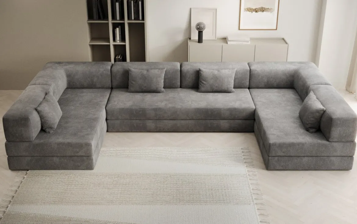 Designer Sofa Lazy U in Cord