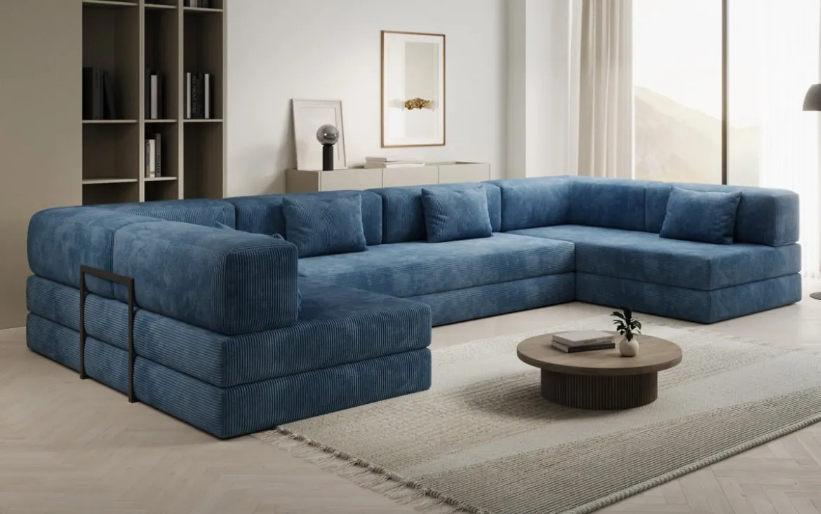 Designer Sofa Lazy U in Cord