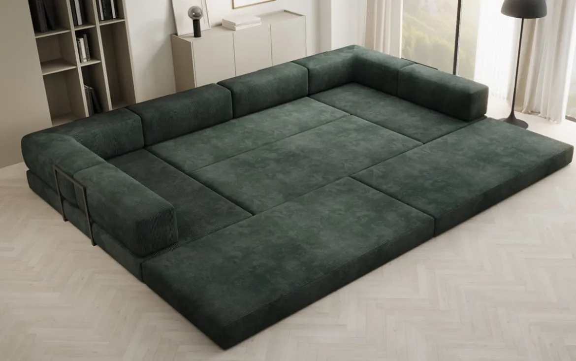 Designer Sofa Lazy U in Cord