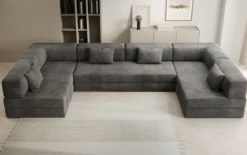 Designer Sofa Lazy U in Cord