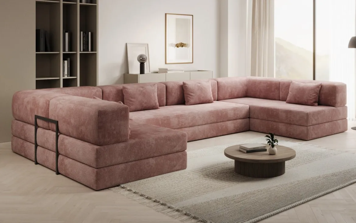 Designer Sofa Lazy U in Cord
