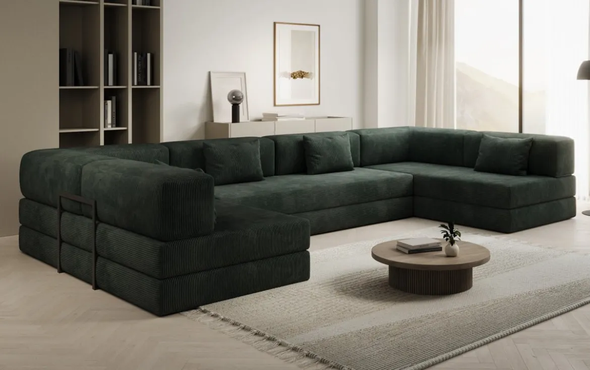 Designer Sofa Lazy U in Cord